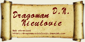 Dragoman Niculović vizit kartica